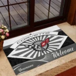 Race-Inspired Car Doormat, All Over Print Doormat For Car Owners CAR190 - Grey