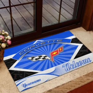 Lightweight Performance Car Doormat, Automotive Logo Style Floor Mat CAR190 - Blue