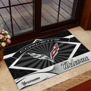 Lightweight Performance Car Doormat, All Over Print Doormat For Car Fans CAR190 - Black