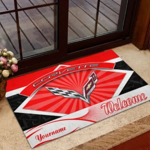 High-Performance Coupe Doormat, All Over Print Doormat For Car Owners CAR190 - Red