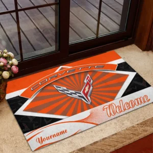 American Muscle Doormat, All Over Print Doormat For Car Fans CAR190 - Orange