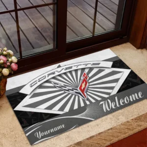 Sports Car Doormat, Durable Auto-Inspired Rug for Garage or Home Entry CAR190 - Grey