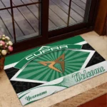 Racing-Inspired Car Doormat, Durable Auto-Inspired Rug for Garage or Home Entry CAR190 - Green