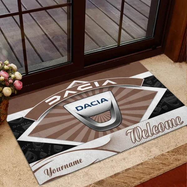 Dynamicpower Motors Doormat, Durable Auto-Inspired Rug for Garage or Home Entry CAR190 - Brown