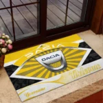 Duradrive Motors Doormat, Automotive Logo Style Floor Mat CAR190 - Yellow