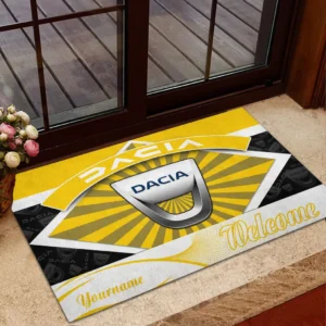 Duradrive Motors Doormat, Automotive Logo Style Floor Mat CAR190 - Yellow
