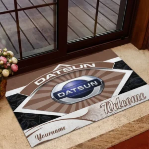 Old-School Compact Doormat, All Over Print Doormat For Car Lovers CAR190 - Brown