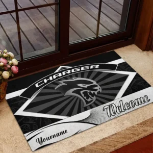 Street Performance Car Doormat, Automotive Logo Style Floor Mat CAR190 - Black