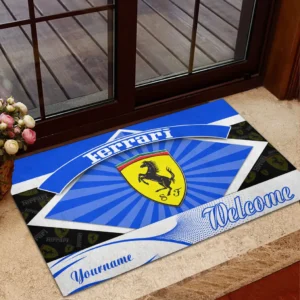 Iconic Performance Vehicle Doormat, All Over Print Doormat For Car Lovers CAR190 - Blue