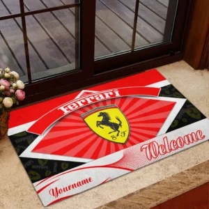 High-Performance Coupe Doormat, All Over Print Doormat For Car Owners CAR190 - Red