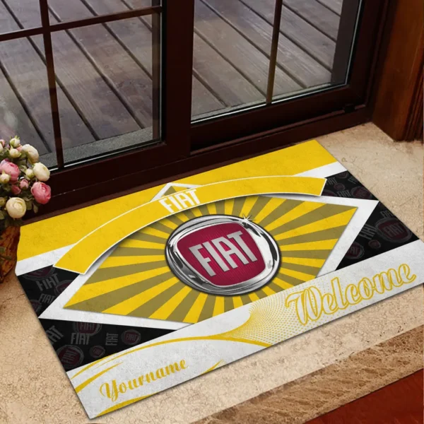 Classica Drive Doormat, Automotive Logo Style Floor Mat CAR190 - Yellow