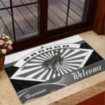 Retro Off-Road Cruiser Doormat, All Over Print Doormat For Car Lovers CAR190 - Grey