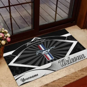Two-Door Sports Car Doormat, All Over Print Doormat For Car Lovers CAR190 - Black