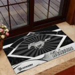 Classic American Car Doormat, Automotive Logo Style Floor Mat CAR190 - Black