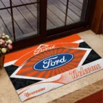 Muscle Car Doormat, All Over Print Doormat For Car Owners CAR190 - Orange