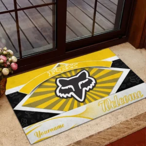 Trail Riding Outfit Doormat, Durable Auto-Inspired Rug for Garage or Home Entry CAR190 - Yellow
