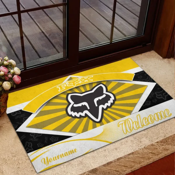 Trail Riding Outfit Doormat, Durable Auto-Inspired Rug for Garage or Home Entry CAR190 - Yellow