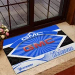 Tough Truck Doormat, All Over Print Doormat For Car Lovers CAR190 - Blue