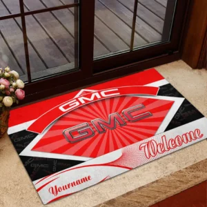 American Work Truck Doormat, Automotive Logo Style Floor Mat CAR190 - Red