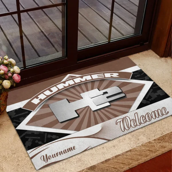 Oversized Utility SUV Doormat, All Over Print Doormat For Car Fans CAR190 - Brown