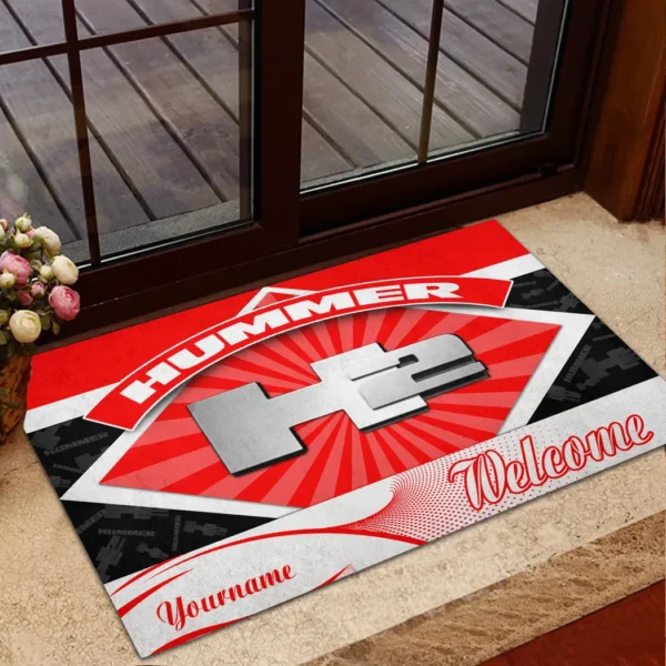 Expedition-Ready SUV Doormat, Automotive Logo Style Floor Mat CAR190 - Red