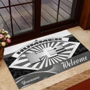 Heavy-Duty 4x4 Doormat, Automotive Logo Style Floor Mat CAR190 - Grey