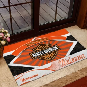 Biker Icon Doormat, All Over Print Doormat For Car Owners CAR190 - Orange