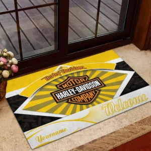 Two-Wheel Freedom Doormat, All Over Print Doormat For Car Lovers CAR190 - Yellow
