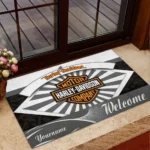 Biker Icon Doormat, All Over Print Doormat For Car Fans CAR190 - Grey