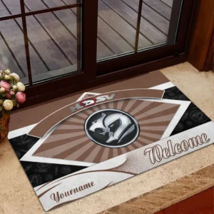 Sport Saloon Doormat, Automotive Logo Style Floor Mat CAR190 - Brown
