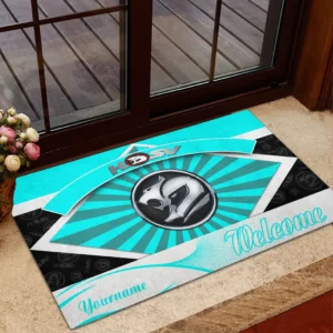 Performance Coupe Doormat, Automotive Logo Style Floor Mat CAR190 - Cyan