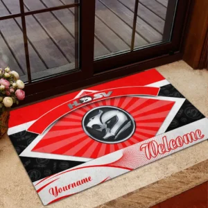 Sport Saloon Doormat, Automotive Logo Style Floor Mat CAR190 - Red