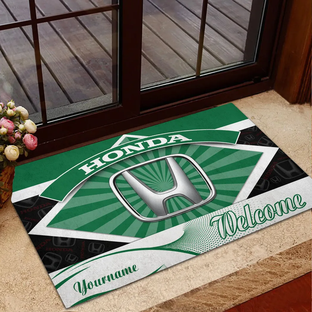 City Car Doormat, All Over Print Doormat For Car Owners CAR190 - Green