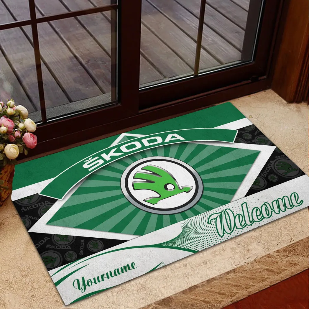 Reliable Vehicle Doormat, All Over Print Doormat For Car Fans CAR190 - Green