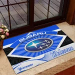 Compact SUV Doormat, All Over Print Doormat For Car Fans CAR190 - Blue