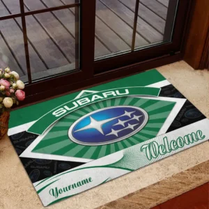 Rally-Inspired Vehicle Doormat, All Over Print Doormat For Car Lovers CAR190 - Green