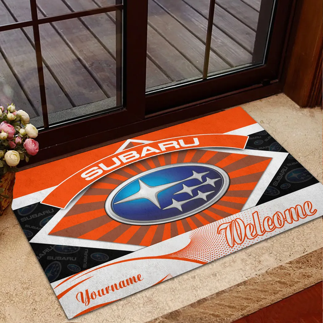 Compact SUV Doormat, All Over Print Doormat For Car Lovers CAR190 - Orange