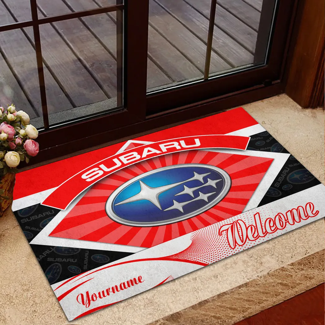Outdoor Lifestyle Vehicle Doormat, All Over Print Doormat For Car Fans CAR190 - Red