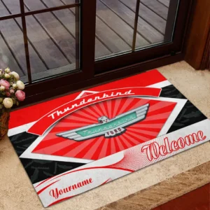 Timeless Classic Vehicle Doormat, Automotive Logo Style Floor Mat CAR190 - Red