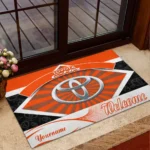 Compact Utility Auto Doormat, Automotive Logo Style Floor Mat CAR190 - Orange