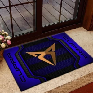 Speed-Oriented Automobile Doormat, Durable Auto-Inspired Rug for Garage or Home Entry CAR197 - Blue