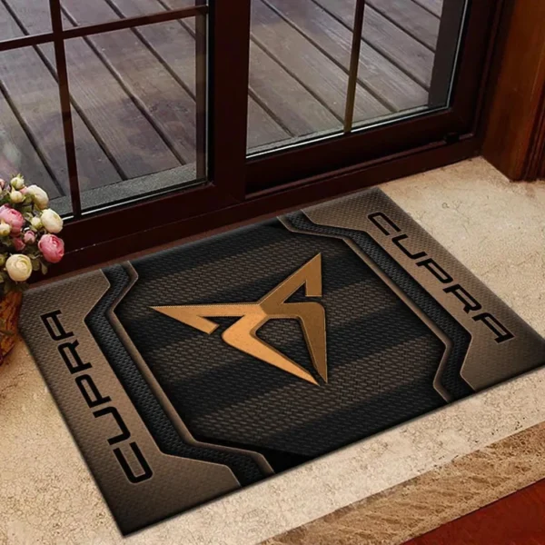 Speed-Oriented Automobile Doormat, All Over Print Doormat For Car Owners CAR197 - Brown