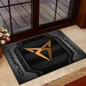 Speed-Oriented Automobile Doormat, Automotive Logo Style Floor Mat CAR197 - Grey