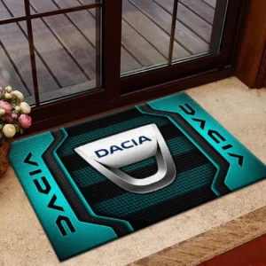 Duraforce Motors Doormat, Durable Auto-Inspired Rug for Garage or Home Entry CAR197 - Cyan