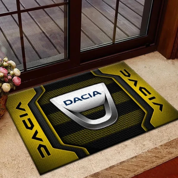 Dynamictrac Systems Doormat, All Over Print Doormat For Car Owners CAR197 - Yellow