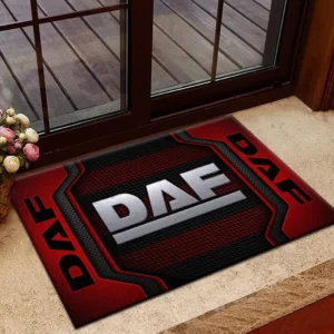 Tractor-Trailer Doormat, All Over Print Doormat For Car Fans CAR197 - Red