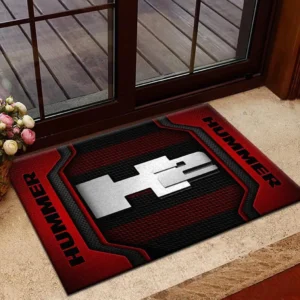 Heavy-Duty 4x4 Doormat, Automotive Logo Style Floor Mat CAR197 - Red