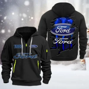 Hoodie Half Zipper Exclusive Logo Gift For Pickup Legend Enthusiasts CAR198 - Black