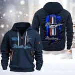 Hoodie Half Zipper Exclusive Logo Gift For Touring Coupe Enthusiasts CAR198 - Navy