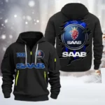 Hoodie Half Zipper Exclusive Logo Gift For All-Terrain SUV Enthusiasts CAR198 - Black
